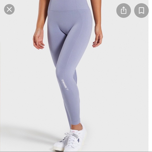 Gymshark POWER DOWN Leggings - Steel Blue (CAN NO LONGER BUY ONLINE). - Picture 4 of 7